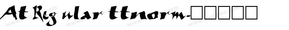 At Regular ttnorm字体转换